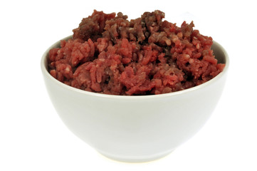 Bol de viande de bœuf hachée  