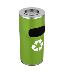 Garbage Trash Bin with Recycle Symbol