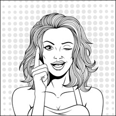 pop-art beautiful girl