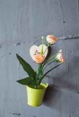 ハートマークの飾り物