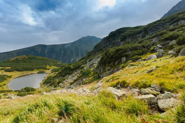 Fototapeta na wymiar mountain lake, third lake on Rohace, west tatras, Slovakia