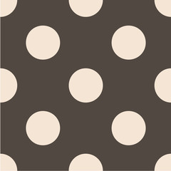 Seamless vector pattern. Polka dot . Dotted background with circles, dots, rounds Vector illustration Flat Scandinavian style