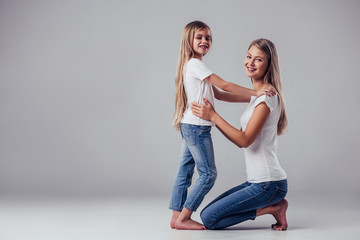 Mother with daughter