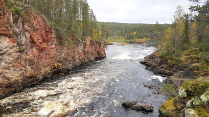 Wild river in Oulanka National Park