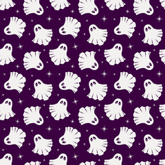 Seamless pattern with ghosts.