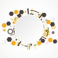 Abstract technological background. Vector illustration.