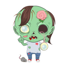 Cute little zombie illustration