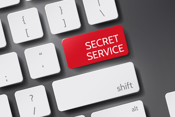 Secret Service concept. Secret Service key. Secret Service  on Red Keyboard Button. Secret Service  on Blue Keyboard Button. Secret Service  on Black Keyboard Button.
