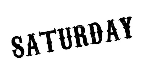 Fototapeta premium Saturday rubber stamp. Grunge design with dust scratches. Effects can be easily removed for a clean, crisp look. Color is easily changed.