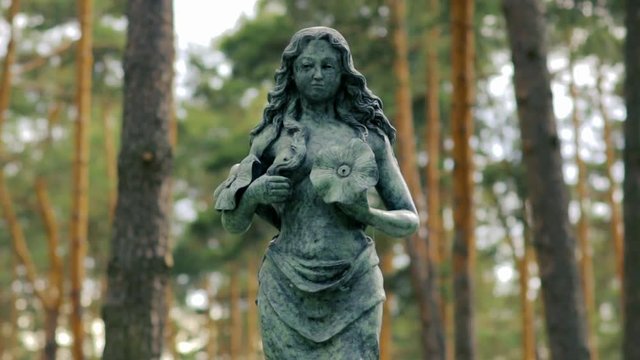 Woman in a Forest Sculpture time lapse