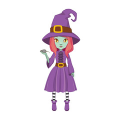 Witch holding a mouse in their hands