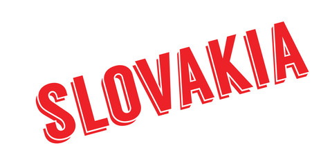 Slovakia rubber stamp. Grunge design with dust scratches. Effects can be easily removed for a clean, crisp look. Color is easily changed.