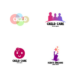 Fototapeta na wymiar Kids Care Logo