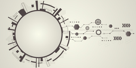 Abstract technological background. Vector illustration.