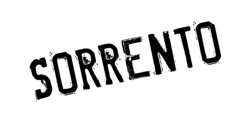 Sorrento rubber stamp. Grunge design with dust scratches. Effects can be easily removed for a clean, crisp look. Color is easily changed.