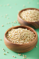 raw green buckwheat healthy ingredient