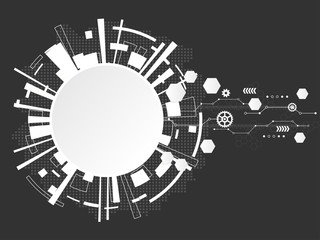Abstract technological background. Vector illustration.