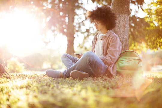 Young student on campus