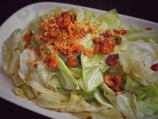 Stir fried cabbage with fish sauce Thai Style