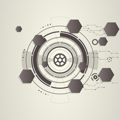 Fototapeta premium Abstract technological background. Vector illustration.