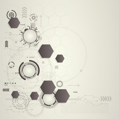 Obraz premium Abstract technological background. Vector illustration.
