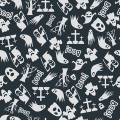 Halloween seamless vector pattern background design
