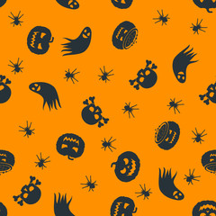 Halloween seamless vector pattern background design