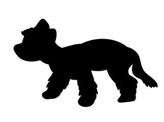 black silhouette of dog