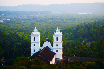 Church in the jungle, christian church in Goa, Calangute