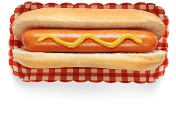 Hotdog with mustard
