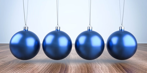 blaue Weihnachtskugel