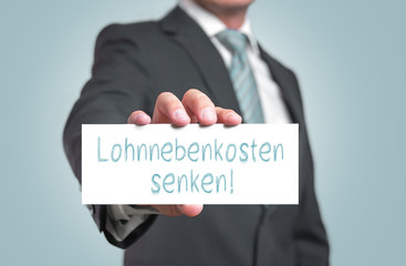 Lohnnebenkosten senken!