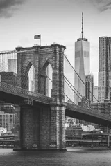Photo sur Aluminium brossé Brooklyn Bridge Ancien vs nouveau