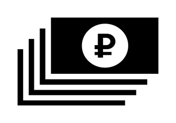 Currency Rouble, Russian money icon