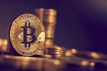 Foto op Aluminium golden bitcoin, conceptual image for crypto currency © fox17
