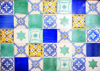 Contemporary decorative mosaic, colorful abstract background