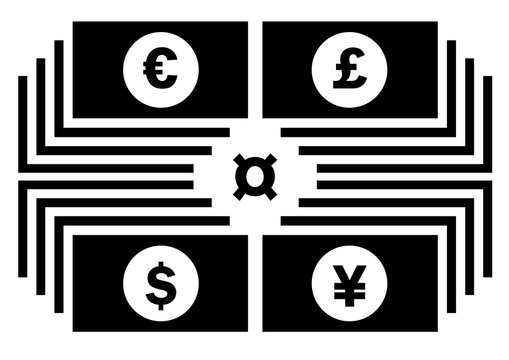Money Symbol , Currency icon dollar, euro, pound, yen,