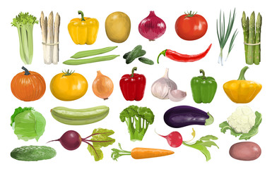 All vegetables set.