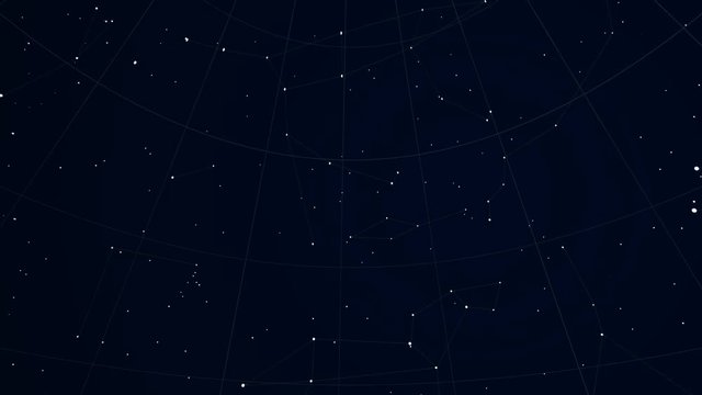 Constellation of Bootes. Scaled star shapes