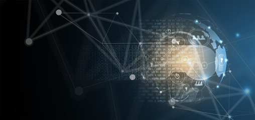 virtual reality in life future technology background