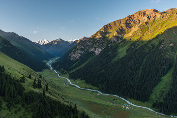 Altinarashan valley in Kyrgyzstan