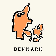 Denmark simplified map