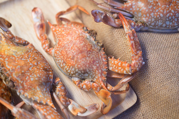 Crab grill seafood