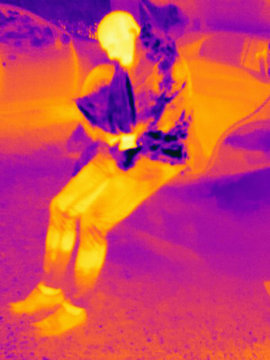 Thermal image illustrating people smuggling