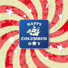 Naklejka premium happy columbus day greeting card