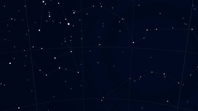 Constellation of Dorado. Scaled star shapes