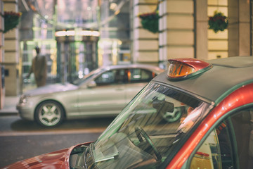 Taxi at the entrance to London