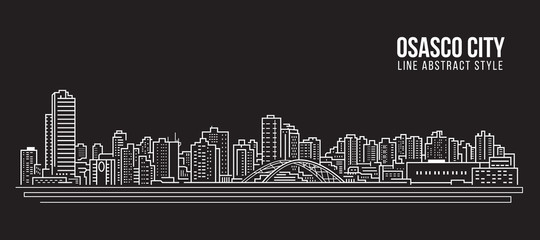 Cityscape Building Line art Vector Illustration design - Osasco city