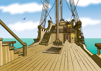 boat deck background