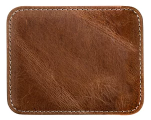 Deurstickers brown leather texture © PaulPaladin